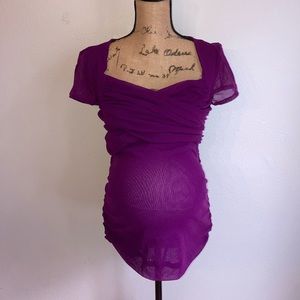 Purple maternity top